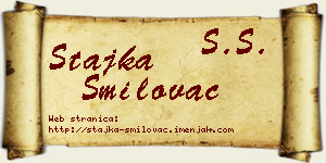 Stajka Smilovac vizit kartica